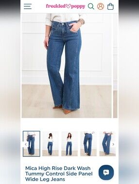 Freckled Poppy Wide Leg Jeans